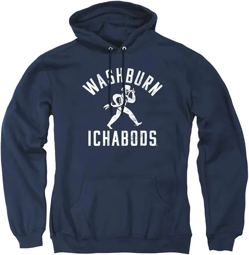 Vista 125 de LOGOVISION Colección oficial de sudaderas con capucha para adultos con logotipo desgastado grande universitario