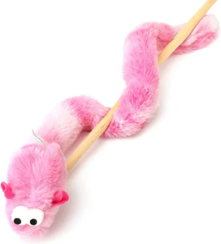 Vista 7 de CHIWAVA 4 paquetes de juguetes de peluche suave de 15 pulgadas de largo, ratones con sonido de campana Rustle, pequeño juguete interactivo