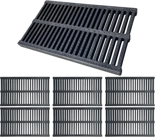 Vista 14 de Rejilla de drenaje de canal de plástico de polímero, 19.7 x 7.9 x 1 pulgadas, cubierta de drenaje duradera para zanjas, rejillas de drenaje al aire