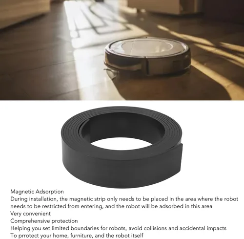 Vista 3 de TOPINCN Magnetic Boundary Tape for Vacuum Cleaner Robot Accessories Portable Stripe 78.7 in Wall Bar Virtual Magnetic Stripe Wall Vacuum Sweeper