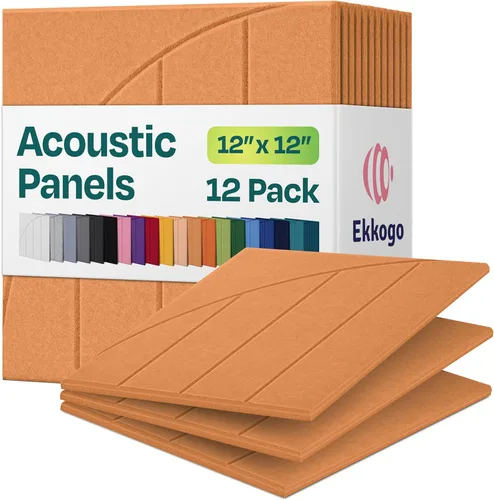 Vista 69 de Paneles acústicos de alta densidad para amortiguar sonidos, forma hexagonal, paquete de 12 unidades de 14" x 12.1" x 0.4", color turquesa océano