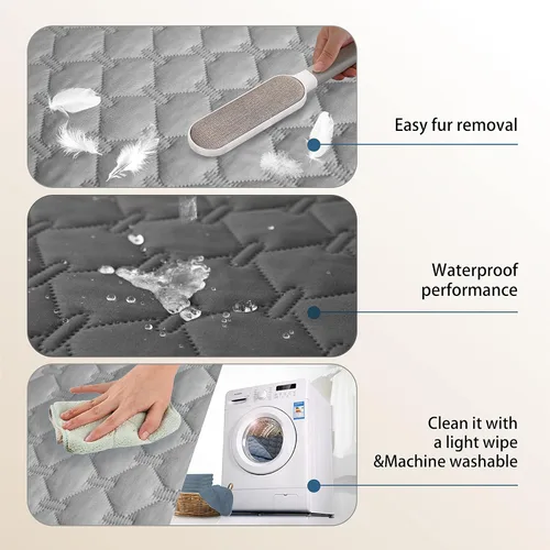 Vista 9 de gogobunny Funda de cama 100% impermeable de doble cara para perro, manta para mascotas, sofá, protector de muebles para cachorros, perros grandes