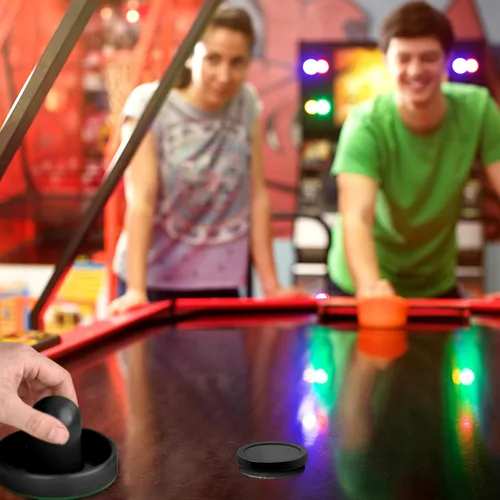 Vista 6 de Coopay 3 1/4 Inches Air Hockey Pucks 6 Pack Full Size Heavy Replacement Pucks for Game Tables Equipment Accessories