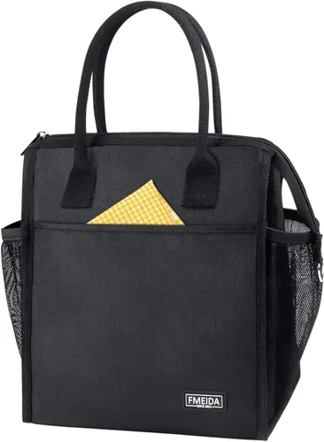 Vista 26 de Fmeida Bolsa de Almuerzo Aislada para Mujeres, Bolsas de Almuerzo Pequeñas de 6.75L con Múltiples Bolsillos, Bolsa Térmica Reutilizable