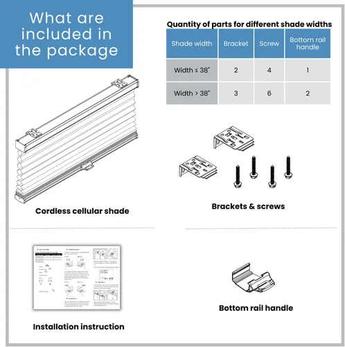 Vista 8 de BlindsAvenue Persiana Celular de Panal sin Cordón, Celda Única de 9/16", Opaca, Antracita, Tamaño: 18" An x 48" Al