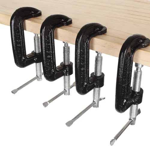 Vista 6 de Abrazadera C de 2 pulgadas, 14 piezas, juego de abrazaderas G para carpintería, soldadura y construcción, apertura de mandíbula de 2 pulgadas