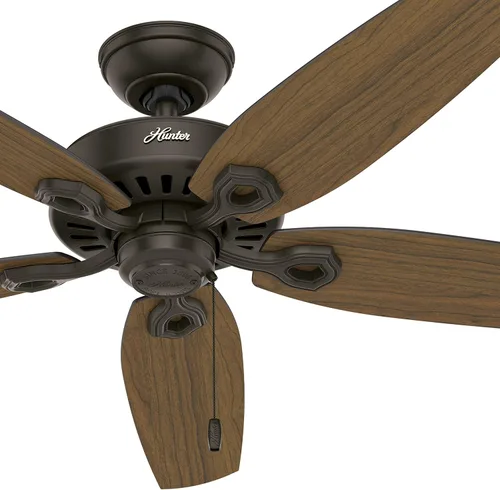 Vista 2 de Hunter Fan - Ventilador de techo para exteriores (52 pulgadas, 5 aspas de roble teñido), color bronce Bronce nuevo