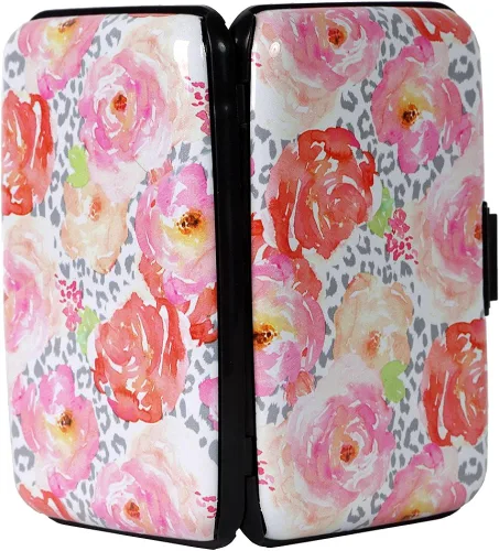 Vista 3 de Cartera de aluminio con bloqueo RFID delgado de metal para tarjetas de crédito