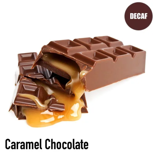 Vista 2 de Volcanica Coffee, Café descafeinado con sabor a chocolate caramelo, grano entero, tostado fresco, 16 onzas