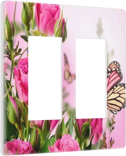 Vista 12 de Placa de Interruptor de Luz Azul de 1 Gang, Placa de Pared Decorativa de Palanca Individual, Cubierta de Placa de Pared de Palanca, Placa Frontal