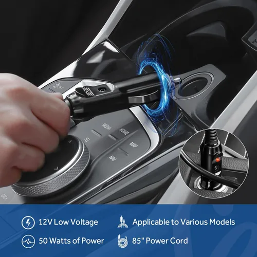 Vista 2 de Sealy Manta térmica para automóvil de 12 voltios, manta eléctrica portátil con 3 niveles de calefacción y apagado automático de 4 horas
