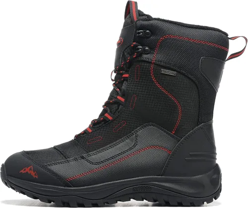Vista 2 de Botas de nieve para hombre, más forro polar, cálidas, antideslizantes, impermeables, cómodas, montañismo, invierno, importación de esquí, botas
