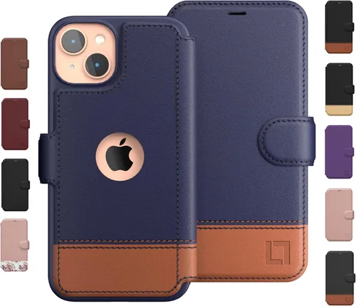 Vista 60 de LUPA Legacy Funda tipo cartera compatible con iPhone 13 Mini, funda con tarjetero, delgada y duradera, para mujeres y hombres, funda para iPhone 13
