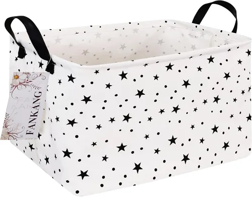 Vista 27 de FANKANG - Cestos de almacenamiento, cesta de lavandería plegable de lona para cuarto infantil con revestimiento impermeable de PE, grandes cestas