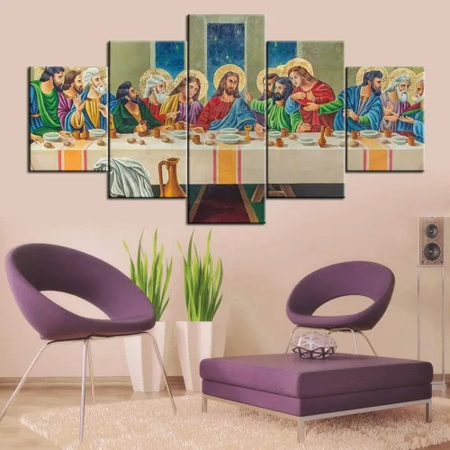 Vista 259 de TUMOVO Jesús Christian - Pintura sobre lienzo de 5 piezas