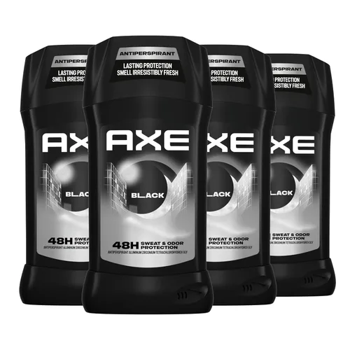 AXE Barra antitranspirante para hombre, color negro, paquete de 4, 2.7