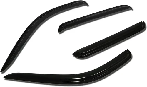 Vista 13 de Auto Dynasty 2 piezas viseras de ventana con cinta adhesiva protector de lluvia compatible con Dodge Stratus Chrysler Sebring 2001-2005 Cupé de 2