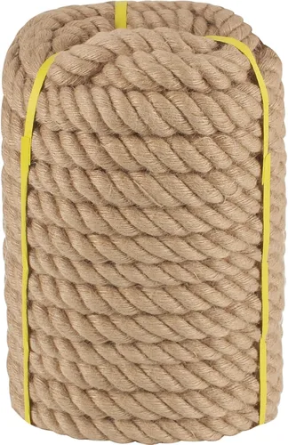 Vista 8 de Cuerda de yute trenzada de manila, cuerda de yute natural, cuerda de cáñamo., Marrón