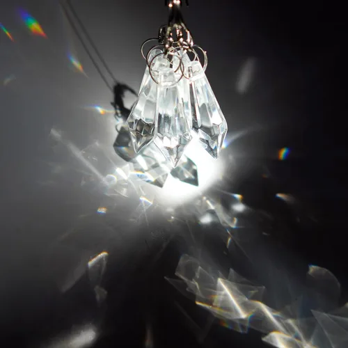 Vista 5 de H&D 50pcs 1.496 in Crystal Icicle Colgante Candelabro Prismas Drops Lámpara Candelabros Cortina DIY Piezas (Transparente)