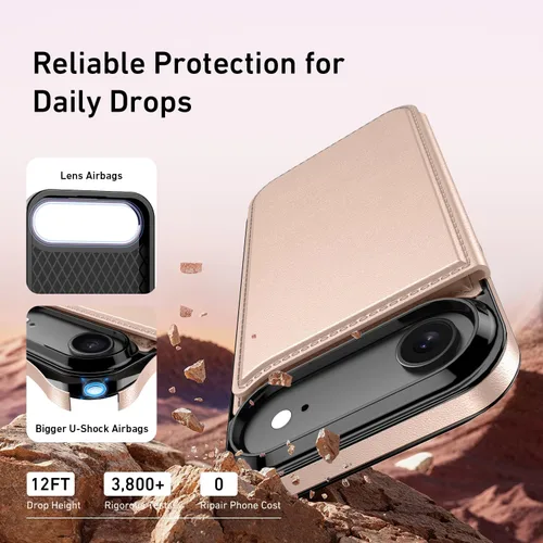 Vista 1312 de LETO para iPhone 15 Pro Funda tipo cartera - Tapa tipo folio con patada - Diseños de moda - Tarjetero - Funda protectora para mujeres y niñas - 6.1