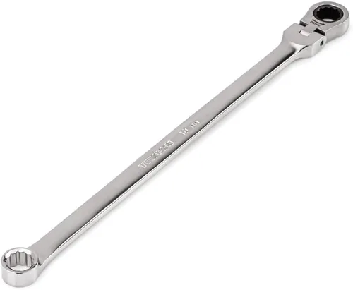 Vista 11 de TEKTON Llave de extremo de caja de trinquete de 1/2 x 9/16 pulgadas de largo con cabeza flexible de 12 puntos WRB36313