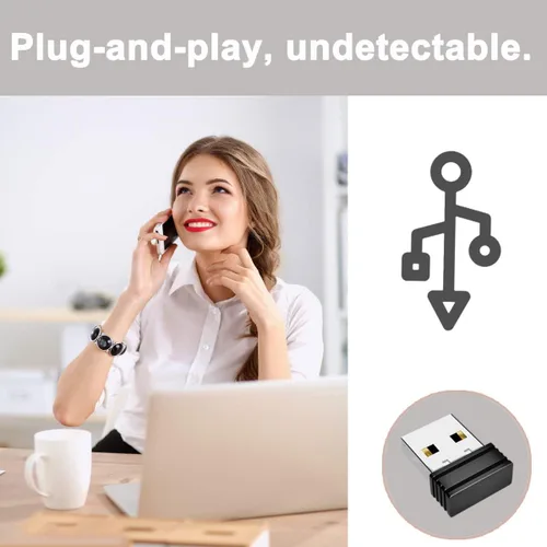 Vista 2 de Ratón indetectable Jiggler Shaker USB Mouse Mover para computadora portátil, mini ratón automático agitador de ratón sin controlador, simulador