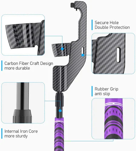 Vista 2 de VR Golf Club Handle Accessories Compatible with MetaOculus Quest 2, Adjustable Virtual Reality Golf Club Attachment Adapter for Family, Children