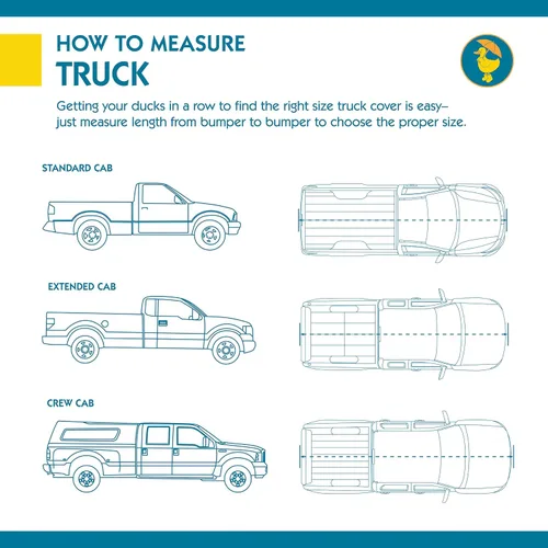 Vista 2 de Cubierta de camioneta Duck Covers Weather Defender, se adapta a camiones de cabina estándar de hasta 16 pies 5 pulgadas de largo