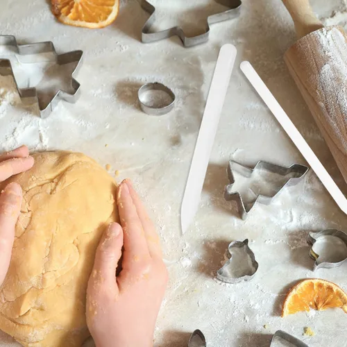 Vista 2 de HEMOTON Herramientas de modelado de fondant, herramientas de decoración de pasteles de fondant, herramientas de plástico para esculpir fondant