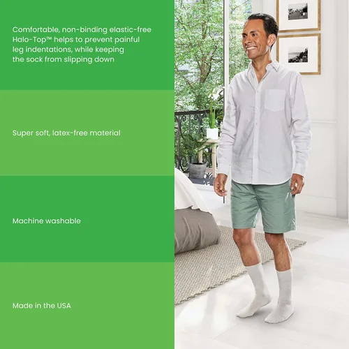 Vista 4 de Calcetines sin costuras para diabetes, artritis o pies sensibles, 1 par (2 unidades)