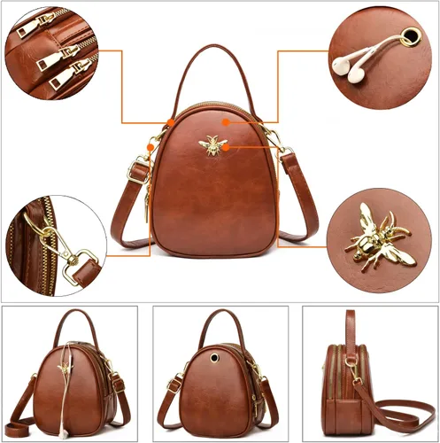 Vista 5 de Bandolera pequeña, bolsa elegante estilo mensajero, cartera, bolsa de mano para mujer