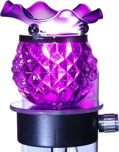 TVaromatics Purple Pineapple Glass Plug-in Aroma Lamp Oil Warmer with Dimmer - PAL873257