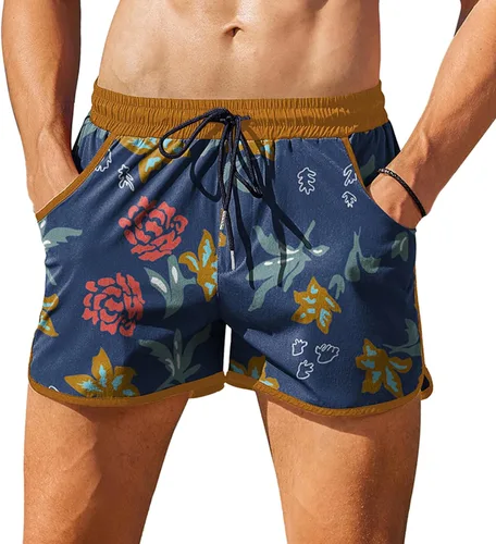 Vista 10 de COOFANDY Bañadores para Hombre de Secado Rápido Traje de Baño de Bloques de Color Shorts de Playa Traje de Baño con Forro de Malla