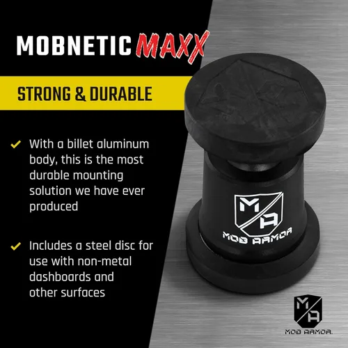 Vista 2 de Mob Armor MobNetic Maxx - Soporte magnético para teléfono montado en Estados Unidos para automóvil, soporte magnético de teléfono para automóvil