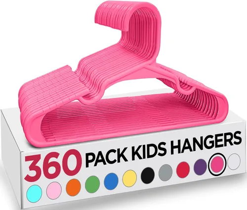 Vista 43 de Utopia Home Paquete de 20 Perchas para Niños - Perchas de Plástico para Bebé de 11.5 Pulgadas para Armario - Perchas para Niños para Ropa y Percha