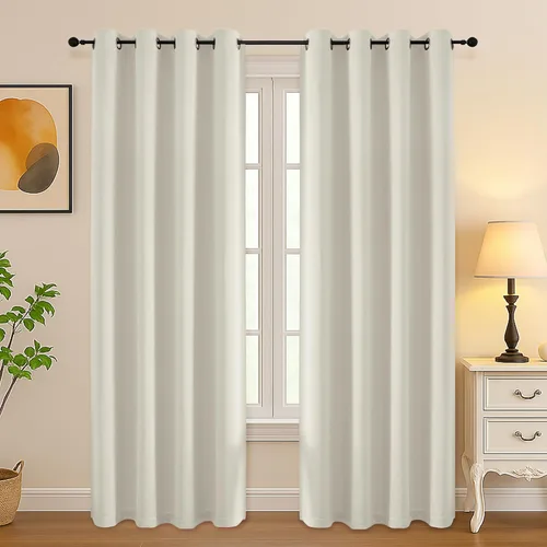 Vista 110 de Simplebrand Juego de 2 paneles de cenefa aguamarina para ventana de cocina de 14 pulgadas de largo, cortinas de oscurecimiento de habitación