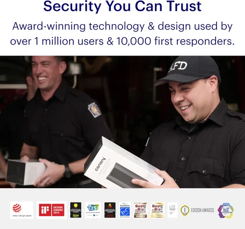Vista 4 de Cámara de seguridad Canary View para interiores 1080p HD con lente gran angular Monitoreo de alerta activado por movimiento. Alexa, iOS, Android