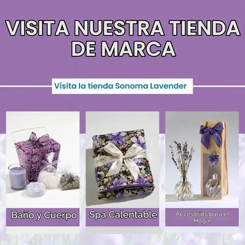 Vista 5 de Sonoma Lavender Máscara de spa, almohada de aromaterapia calentable/refrigerable con inserto de linaza con infusión de lavanda, compresa ocular