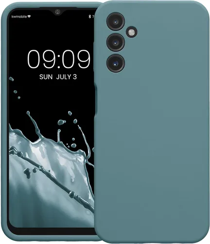 Vista 5 de kwmobile Funda compatible con Samsung Galaxy A14 5G - Funda delgada de silicona TPU para teléfono - Acabado suave al tacto - Piedra antigua