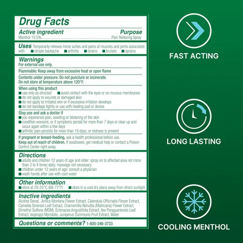 Vista 5 de Biofreeze espray para aliviar el dolor, paquete de de 2