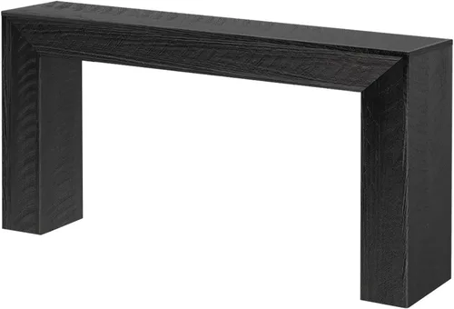 Vista 4 de Plank+Beam - Mesa de consola Camden de 66 pulgadas - Madera de pino macizo, fácil de montar para sala de estar o entrada, estilo rústico Char