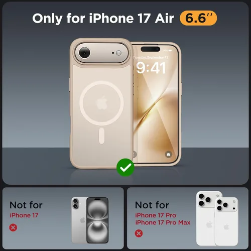 Vista 780 de Miracase - Funda magnética para iPhone 13 de 6.1 pulgadas (compatible con MagSafe) (con 2 protectores de pantalla), protección de grado militar