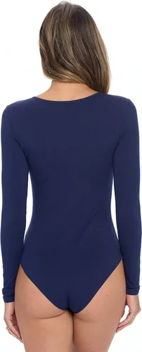 Vista 2 de Natural Uniforms Traje de cuerpo de manga larga, algodón transpirable elástico Azul Marino(True Navy Blue)