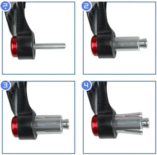 Vista 3 de Motorcycle Accessories for FZ16 FZ25 2008-2018 Handlebar Grips End Brake Clutch Lever Guards Protection (Color : Black)