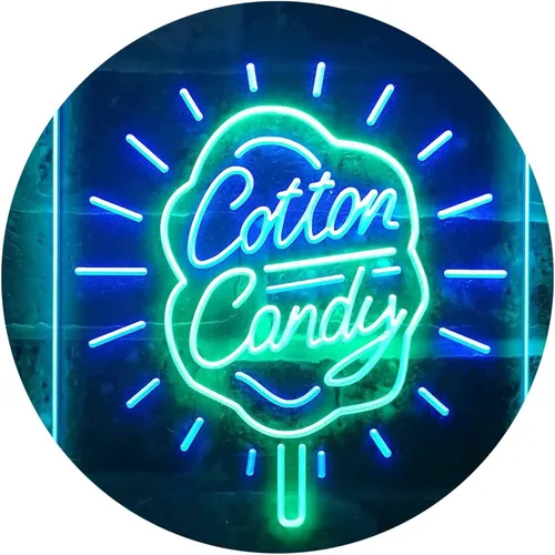 Vista 16 de ADVPRO Cotton Candy Shop Display Kid Room - Letrero de neón LED de doble color, azul y rojo, 16 x 24 pulgadas, st6s46-i3223-br