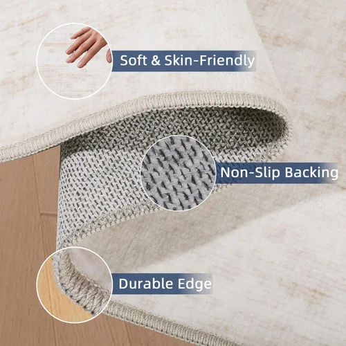 Vista 4 de Alfombra de pasillo de 2 x 5 – Alfombra lavable resistente a las manchas, alfombra de pasillo