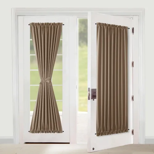 Vista 71 de XWZO - Cortinas para puerta con cortinero, cortinas blackout térmicas y oscurecedoras para puerta francesa, cortinas para ventana de la cocina, 12 x