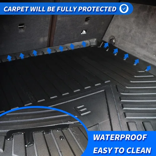 Vista 4 de Topraco Forro de carga para Ford Explorer Accesorios 2020 2021 2022 2023 Alfombrilla de maletero TPE impermeable para todo tipo de clima