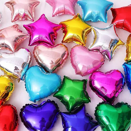 Vista 6 de KALOR Globos de Mylar de estrella morada de 18 pulgadas, 10 globos de helio en forma de estrella para bodas, baby shower, decoraciones de fiesta