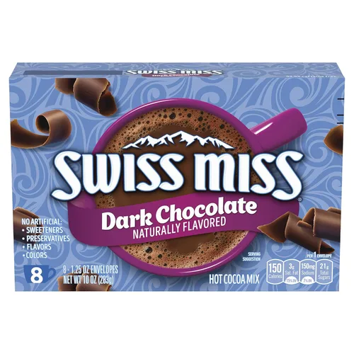 Vista 10 de Swiss Miss Simply Cocoa - Mezcla de cacao caliente con sabor a chocolate oscuro, suministros de barra de cacao caliente, 0.96 onzas, sobres de 8